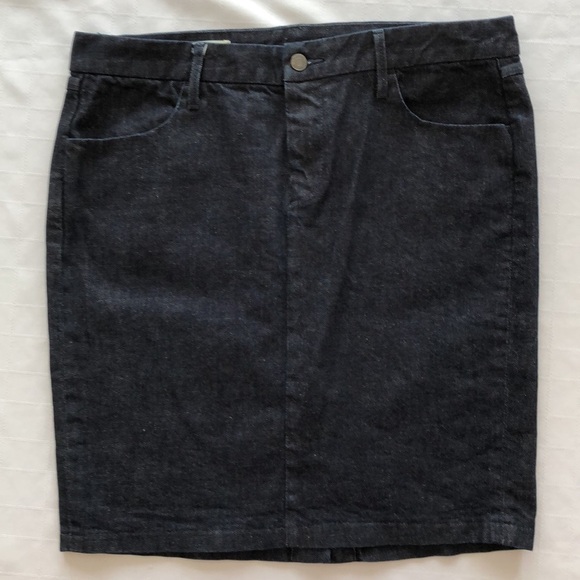 GAP 1969 Jean skirt Front zipper Dark wash Navy skirt high waisted denim Size 31 - Picture 4 of 6